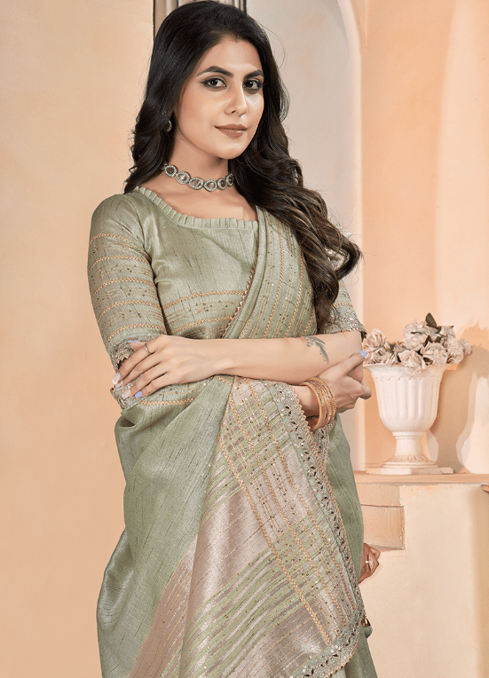 linen saree
