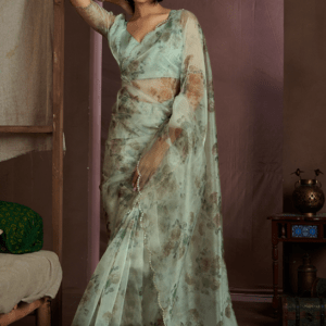 organza saree