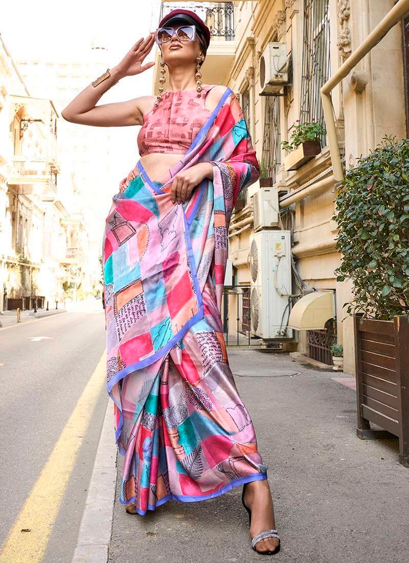 Satin Saree