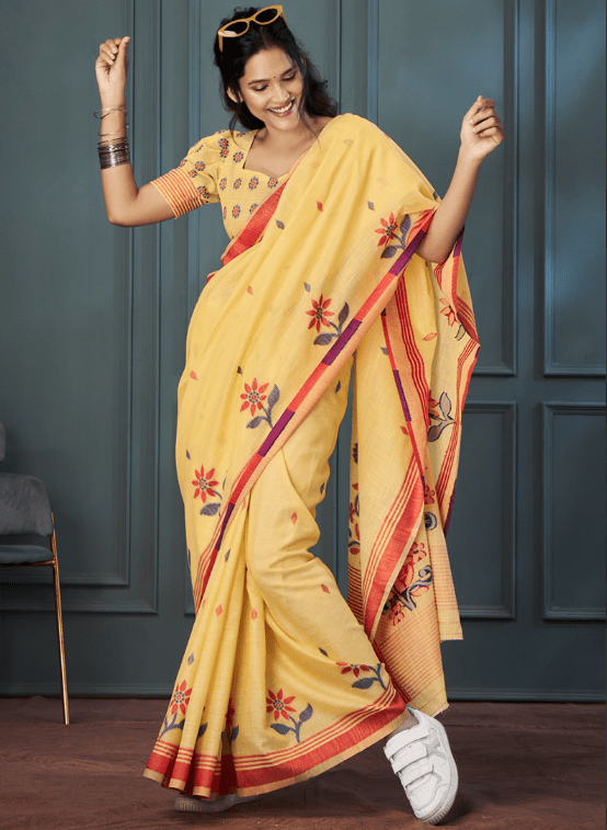 linen saree