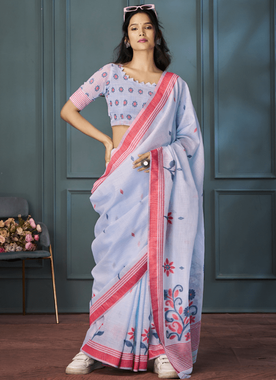 linen saree