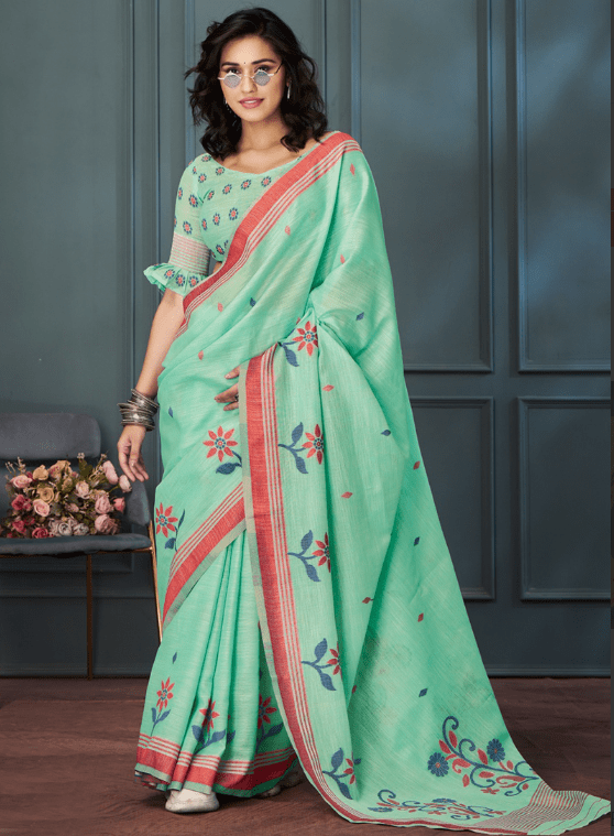 linen saree